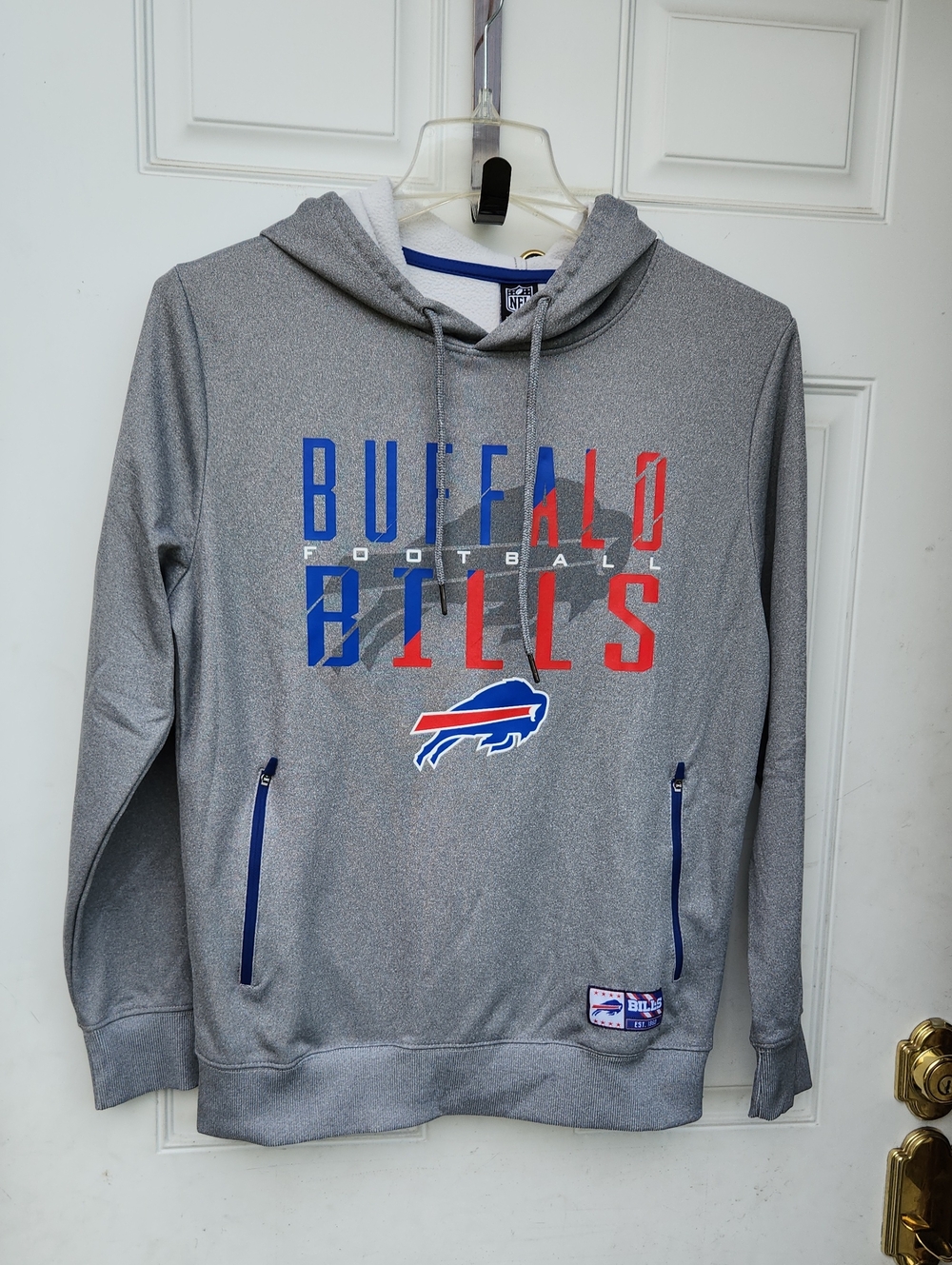 Men's NFL Buffalo Bills Gray Pullover Hoodie - Size S